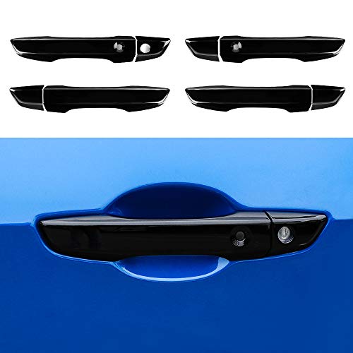 Thenice for 10th Gen Civic ABS Door Handle Cover Exterior Decoration for Honda Civic 2017 2018 2019 2020 2021 with Smart Auto Lock Holes -Black
