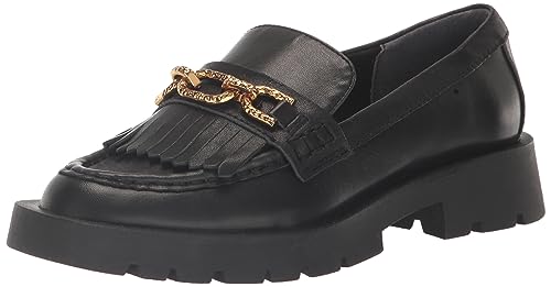 Dolce Vita Women's ERNA Loafer, Black Leather, 9