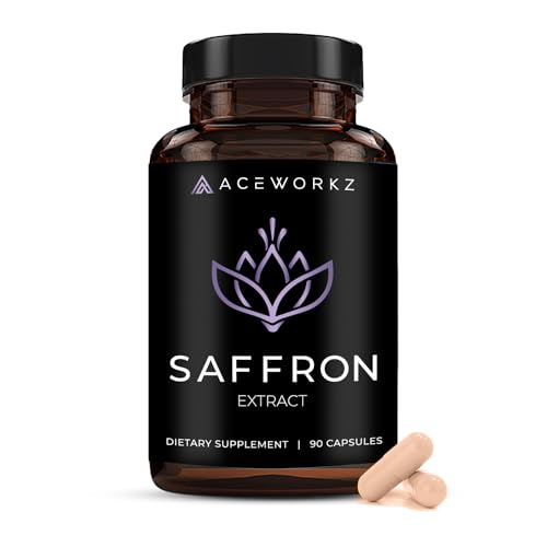 ACEWORKZ 100% Pure Saffron Extract - Appetite Suppressant for Weight Loss - Metabolism Booster - Diet Pills for Women & Men (90 Capsules)