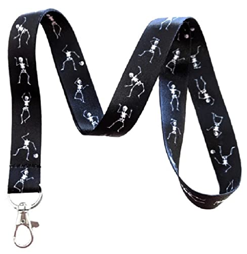 Horror Lanyard Key Chain Id Badge Holder (Dancing Skeletons)