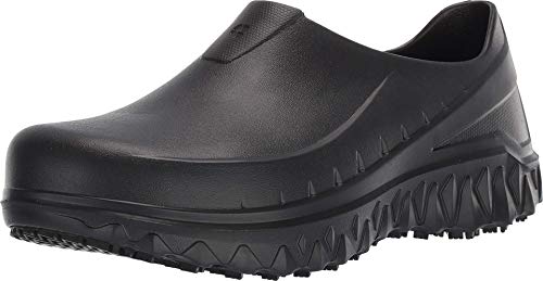 Shoes for Crews Bloodstone, Men's, Women's, Unisex Slip Resistant Food Service Work Clogs, Water Resistant, Black, Men's 10 / Women's 12