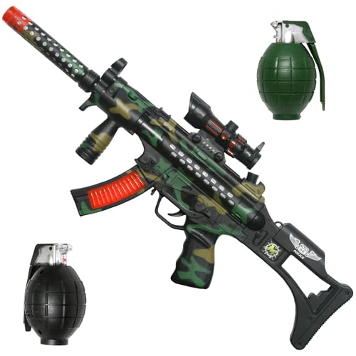 Combat Mission Toy Plus 2 Grenades, Flashing & Sounds, 22 Inches Long, Batteries Included, New