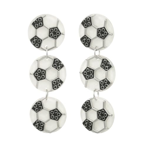 Madison Tyler Soccer Earrings for Women | Game Day Earrings for Girls | Dangle Sports Earrings | Large Stud Earrings for Women | Womens Earrings Dangling | Drop Earrings for Soccer Mom