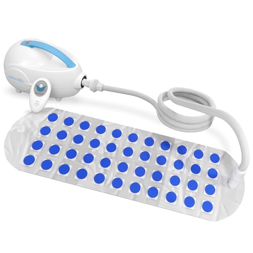 Portable Spa Bubble Bath Massager - Thermal Spa Waterproof Non-slip Mat with Suction Cup Bottom, Motorized Air Pump & Adjustable Bubble Settings - Remote Control Included - Serenelife PHSPAMT22