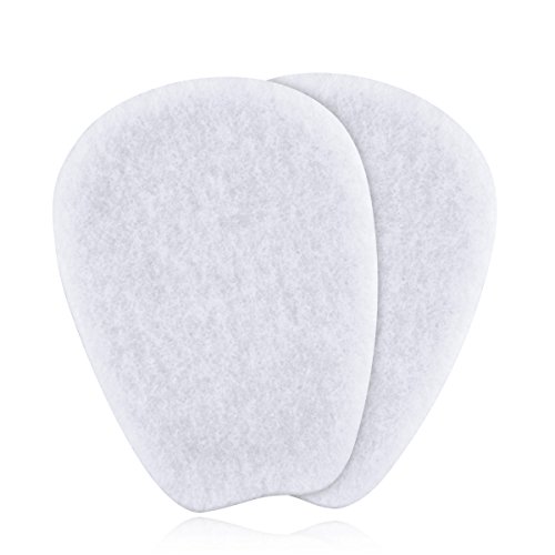 3 Pairs of Felt Tongue Pads for Shoes, Size Large White