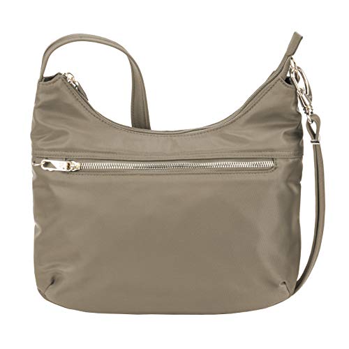 Travelon Women's Anti-Theft Tailored Hobo, Sable, One Size