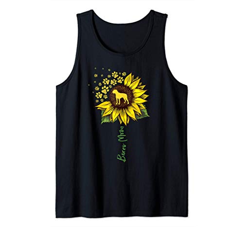 Boxer Mom Sunflower Boxer Dog Gifts Dog Mom Mama Tank Top