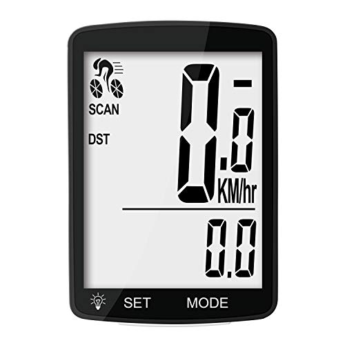 Nellvita Wireless Bike Computer, 20 Multi-Functions, Real Waterproof Bicycle Speedometer, Cycling Odometer with 3'' Large LCD Display(Simple to Read), Easy to Use