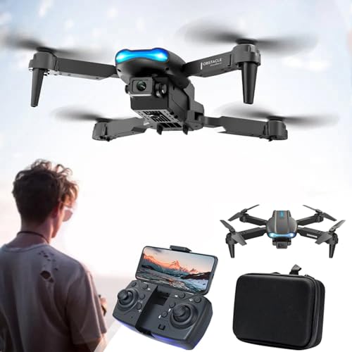 Generic Clearance Drone with 1080P FPV Dual Cameras, Foldable Mini Drone with Camera for Adults Kids, LED Lights, Altitude Hold, Headless Mode, RC Quadcopter Toys Gifts for Boys Girls Beginners