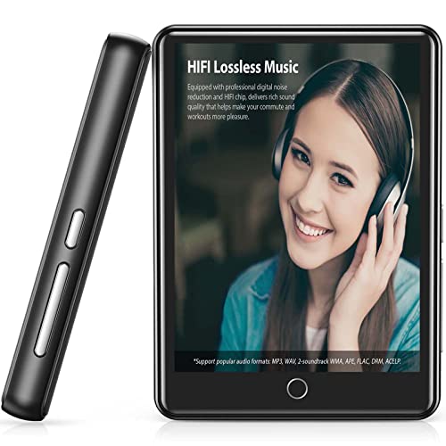 48GB MP3 Player with Bluetooth 5.1,2.8'' Full Touch Screen MP4 Player with Speaker,Portable HiFi Lossless Sound MP3 Music Player with FM Radio, Voice Recorder,E-Book,Armband,Support up to 128GB