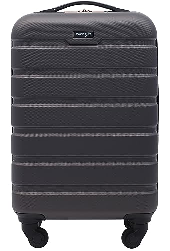 Wrangler 20' Spinner Carry-On Luggage, Charcoal Grey