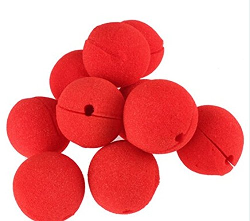 he andi 12pcs Foam Clown Nose Circus Party Halloween Costume Red Red,
