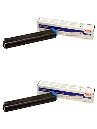 OKI 43502301 Black Toner Cartridge 2-Pack for B4400, B4500, B4550, B4600