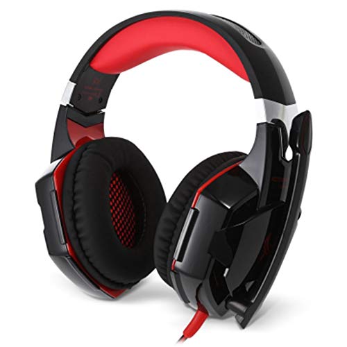 Bluetooth Headphones Stereo Gaming Headset with LED Lights Deep Bass Game Headphone Stereo Surrounded Sound Over-Ear Gaming Headset Headband Earphone with Led Light for Computer PC Gamer