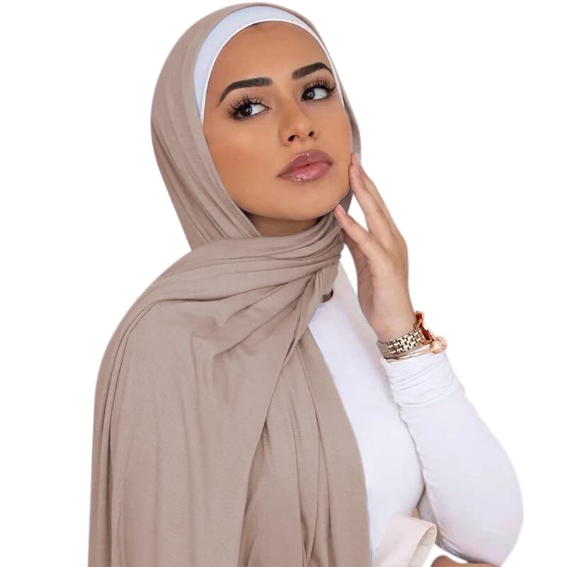 ANKOMINA Women Soft Cotton Muslim Jersey Hijab Head Wrap Scarves Fashion Long Scarf Shawls