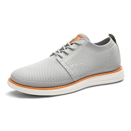 Bruno Marc Men's CoolFlex Breeze Mesh Sneakers Oxfords Lace-Up Lightweight CasualWalking Shoes, Grey - 10.5(Grand-01)