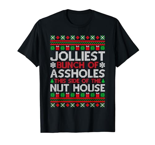 Jolliest Bunch of A-holes Tee Funny Christmas Pajamas Movie T-Shirt