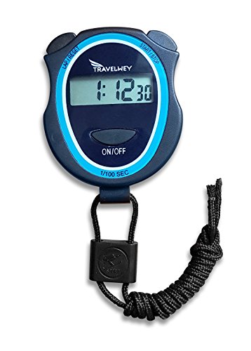 Digital Stopwatch - No Bells, No Whistles, Simple Basic Operation, Silent, Clear Display, ON/Off, Child Friendly, AAA Batteries (Included), Black