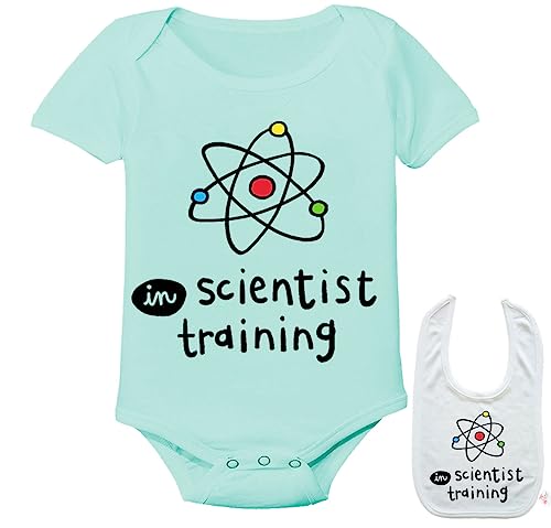 Scientist in Training -Cute Newborn Infant outfit Baby bodysuit onesie & bib