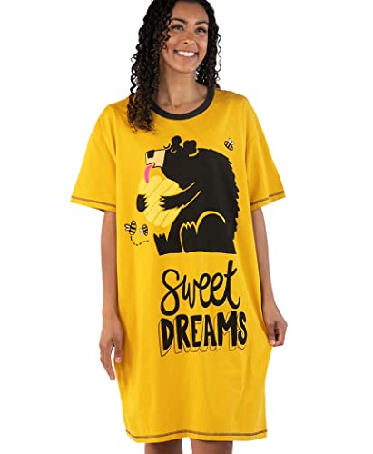LazyOne Nightshirts for Women, Animal Designs, Pink, Animal (Don't Do Mornings Moose, One Size)