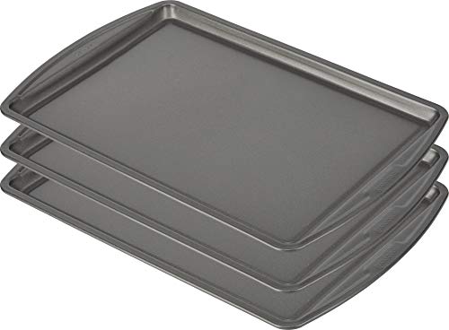 Goodcook Baking Sheet, 13 Inch x 9 Inch, Dark gray - 3 Piece