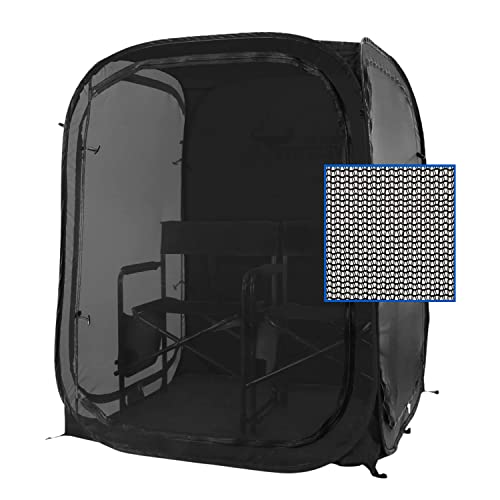 The Original – WeatherPod XL 1-Person Bug-Screen Pod – Pop-Up Mosquito Screen Tent Made with Fine Gauge, No-See-Um Proof Mesh - Black