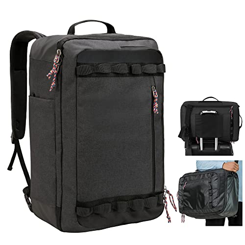 TRAILKICKER Travel Backpack Flight Approved Carry On Backpack Water Resistant Weekender Bag (Grey)