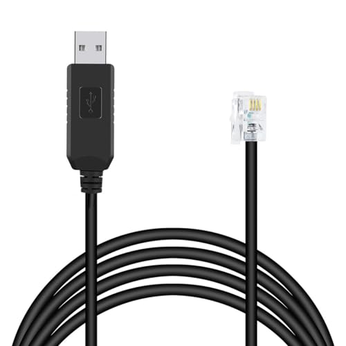 Jienk 6FT USB to RJ9 4P4C Cable for Celestron NexStar Telescope Meade #505, USB to RS232 RJ9 Port Upgrade Cable for 8SE 6SE ETX-90 LXD75 LX80 LX90