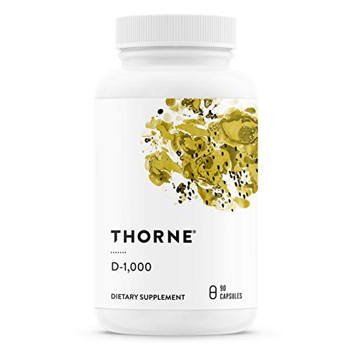 THORNE Vitamin D3 Supplement - Supports Healthy Bones, Teeth Muscles, Cardiovascular, and Immune Function - Gluten-Free, Dairy-Free, Soy-Free - 1,000 IU - 90 Capsules
