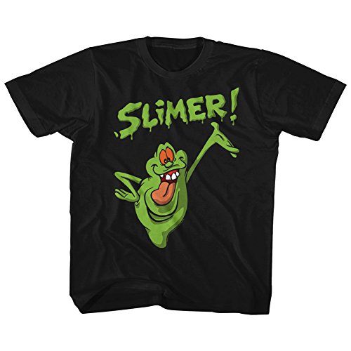 The Real Ghostbusters Animated TV Series Green Slimer Youth Big Boys T-Shirt Tee