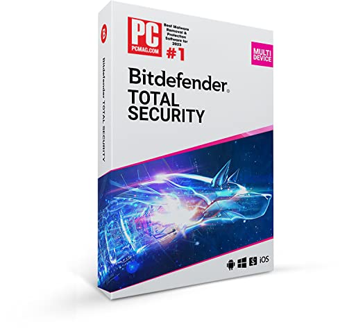 Bitdefender Total Security 2024 – Complete Antivirus and Internet Security Suite – 5 Devices | 1 Year Subscription | PC/Mac | Activation Code by Mail