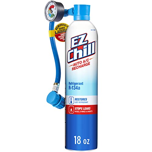 EZ Chill Auto Air Conditioning R-134A Refrigerant Recharge Kit - 18 OZ (InterDynamics)