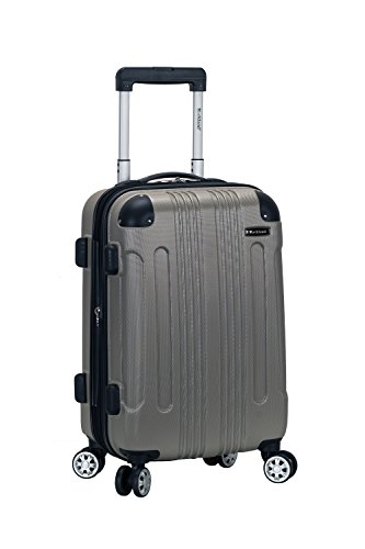 Rockland London Hardside Spinner Wheel Luggage, Silver, Carry-On 20-Inch