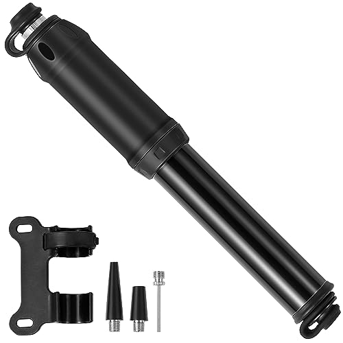 CAYYET Mini Bike Pump,Bicycle Pump Portable, Universal American and French valves, no Need to Change valves for Road and Mountain Bikes, Scooter tire Pumps.