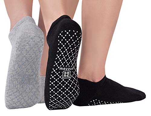 unenow Unisex Non Slip Grip Socks with Cushion for Yoga Pilates Barre Home & Hospital