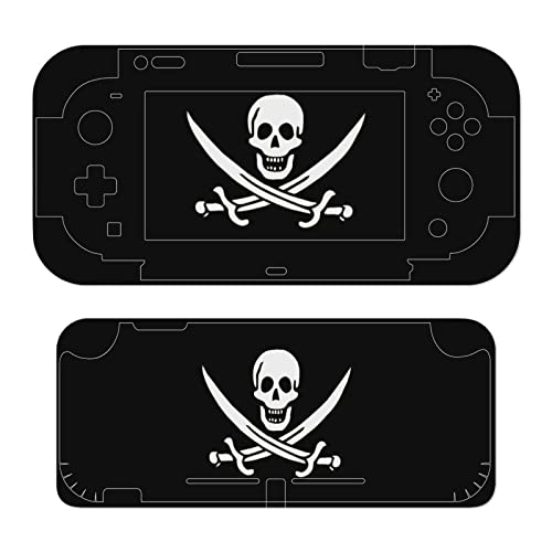 Pirate Flag Hoodies Skull Sweatshirts Skullandswords Skin Protective Film Sticker Game Protector Full Wrap Compatible for Nintendo Switch for Switch Lite