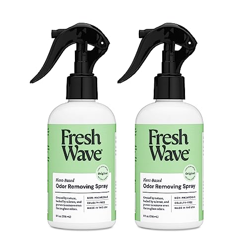 Fresh Wave Odor Eliminator Spray & Air Freshener, 8 oz. | Pack of 2 | Fine Mist for Home | Safer Odor Relief | Natural Plant-Based Odor Eliminator | For Furniture, Fabrics & Trash