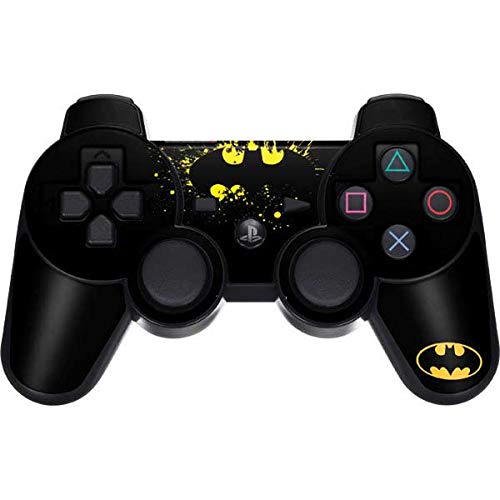 Skinit Decal Gaming Skin for PS3 Dual Shock Wireless Controller - Officially Licensed Warner Bros Batman Logo Yellow Splash Design
