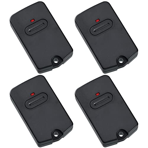 RB741 Remote Works Compatible with GTO RB741/ FM135 Remote, Compatible with Mighty Mule Gate Opener FM135 Transmitter Control, Single Button Gate Controller Garage Door Transmitter (Black, 4 Pcs)