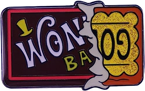 Willy Character Wonka Bar Golden Ticket Metal Enamel Pin