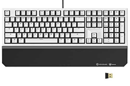 Hexgears X5 Wireless Mechanical Keyboard with Kaihl Box Switch, Panda Computer Keyboard for Gaming, Typing, Ergonomic 100% Typewriter Keyboard with Wrist Rest