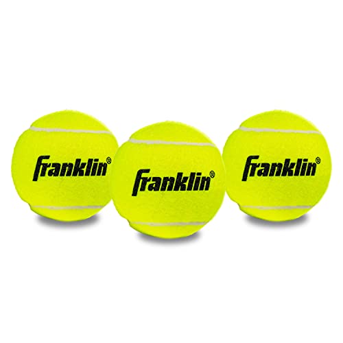 Franklin Sports Tennis Balls - Official Size Low Pressure - Great for Training + Practice - 3 Pack Can of Low Bounce All Court Surface