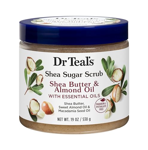 Dr. Teal's Shea Sugar Scrub Shea Butter & Almond Oil 19 Ounce Jar