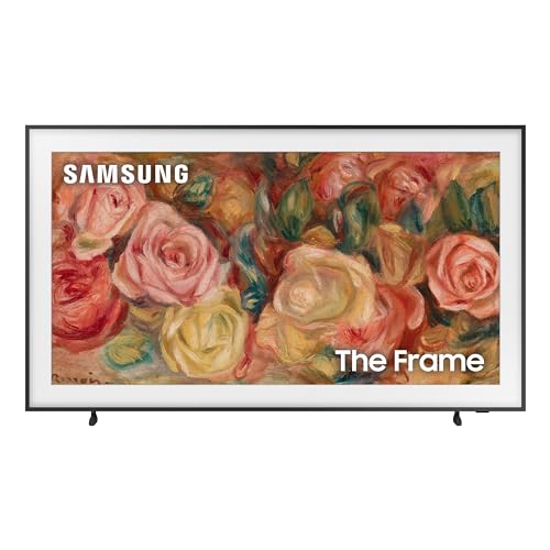 SAMSUNG 55-Inch Class QLED 4K LS03D The Frame Series Quantum HDR Smart TV w/ Dolby Atmos, Art Mode, Anti-Reflection, Customizable Frame, Slim Fit Wall Mount with Alexa Built-In (QN55LS03D, 2024 Model)