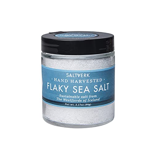 Saltverk Flaky Sea Salt - 3.17 Ounce Jar - Hand Harvested Gourmet - Sustainably Made