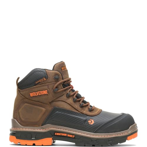 Wolverine Men's Overpass 6' Mid Composite Toe Waterproof Work Boot, Summer Brown, 11