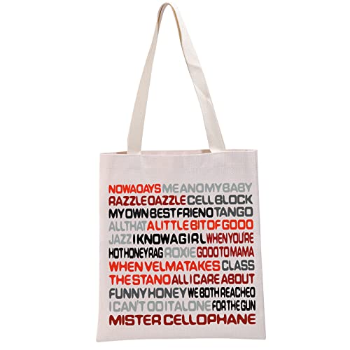 G2TUP Broadway Musical Lover Gift Chicago Musical Tote Bag Musical Theatre Handbag Chicago Musical Fan Gift (Chicago Musical Handbag)