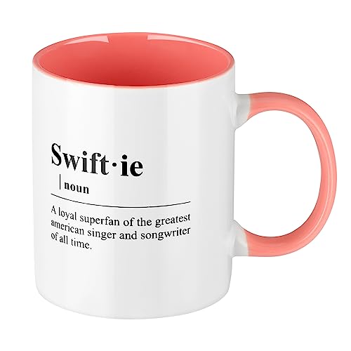 Sincerez Taylor Coffee Mug, Merch for the Eras Music,Musician Tea Cup for Woman,Music Lovers Gifts for Fans -Girl Fans Merch, Merchandise - Novelty Coffee Mug (Pink)