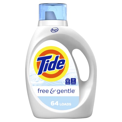 Tide Free & Gentle Laundry Detergent Liquid Soap, HE Compatible 64 Loads, 92 fl oz