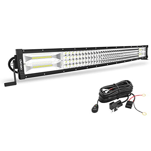 OEDRO LED Light Bar 30 Inch 768W, Curved Quad-Row Spot Flood Combo LED Driving Light 53760LM + Wiring Harness, IP67 Off Road Lamp Fit for Pickup Jeep Truck SUV 4WD 4X4 ATV UTV Tractor (12V 24V)